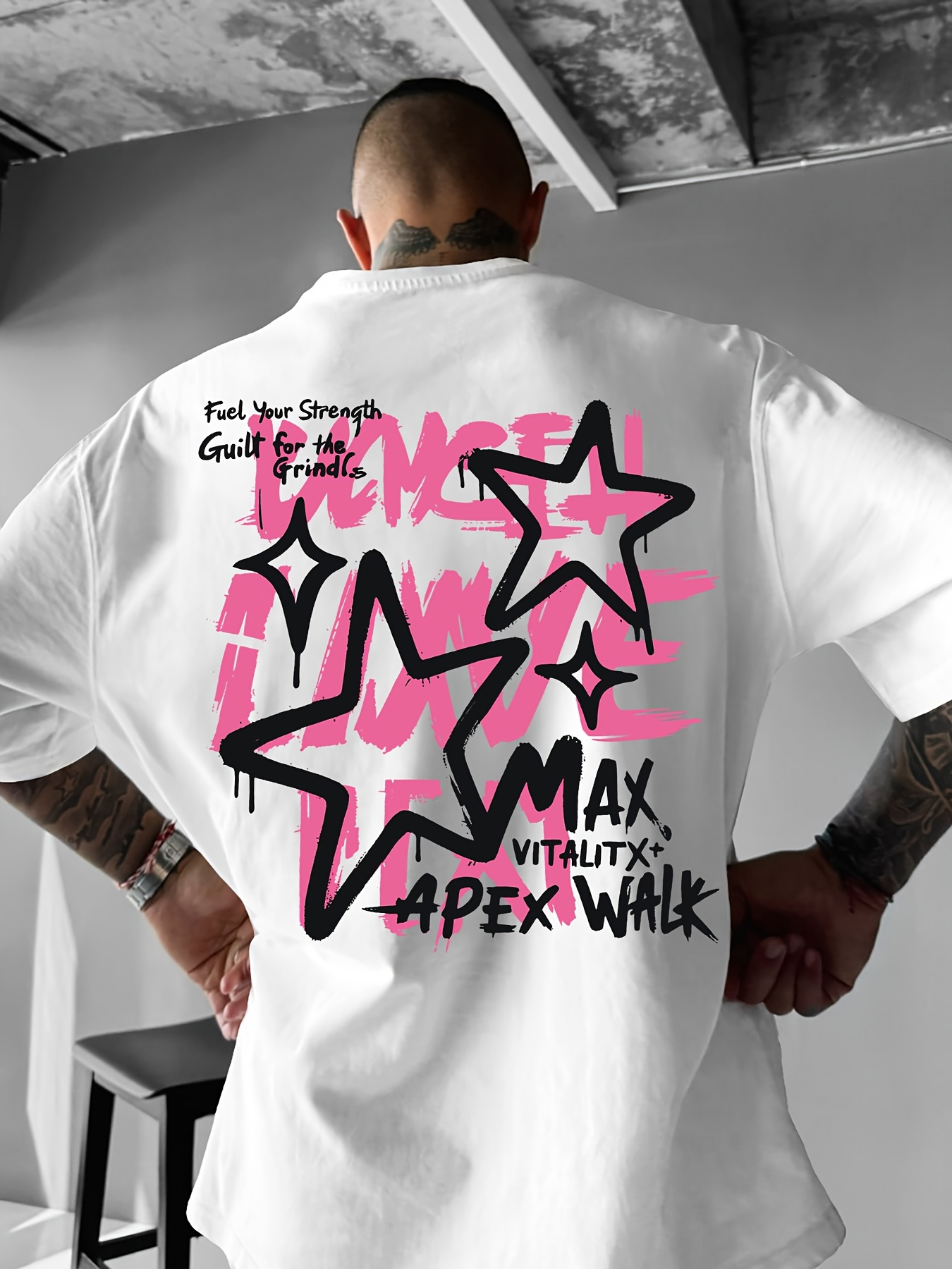Street Fashion Graffiti - Men's T-shirt, 100% cotton, star graffiti