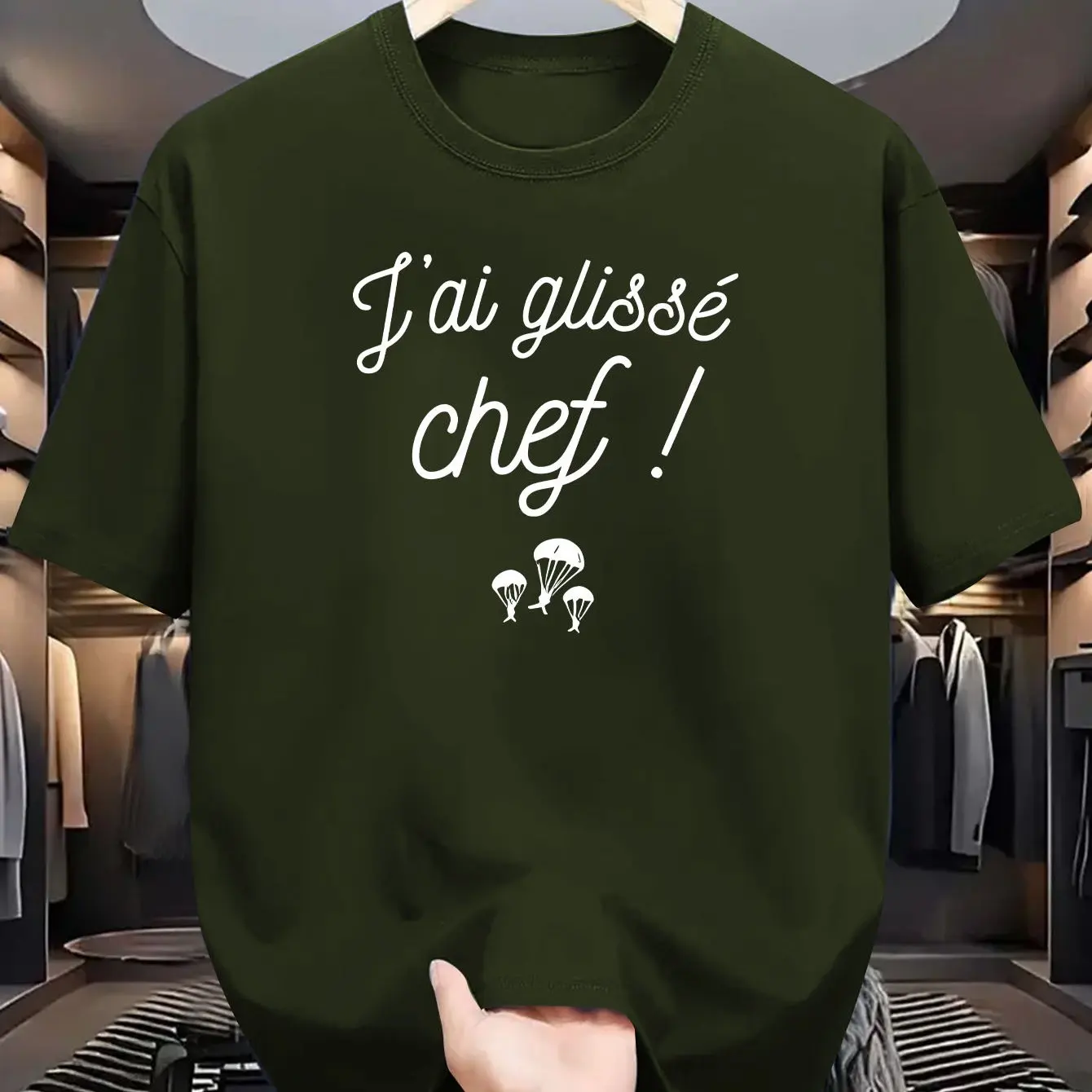 Street Fashion Quotes - Vintage French Street Tee Funny Parachute