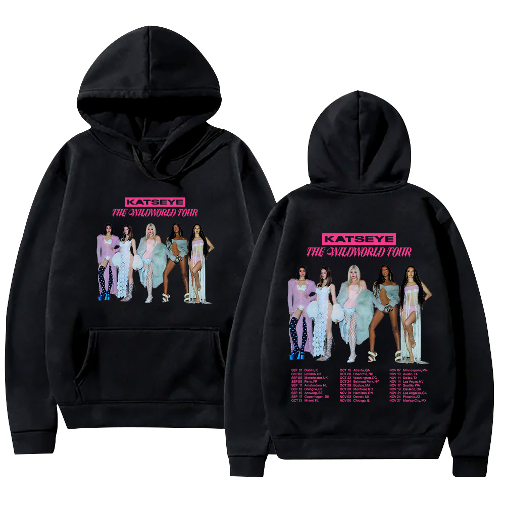 Street Fashion Kpop - KATSEYE The Wildworld Tour Hoodies Kpop