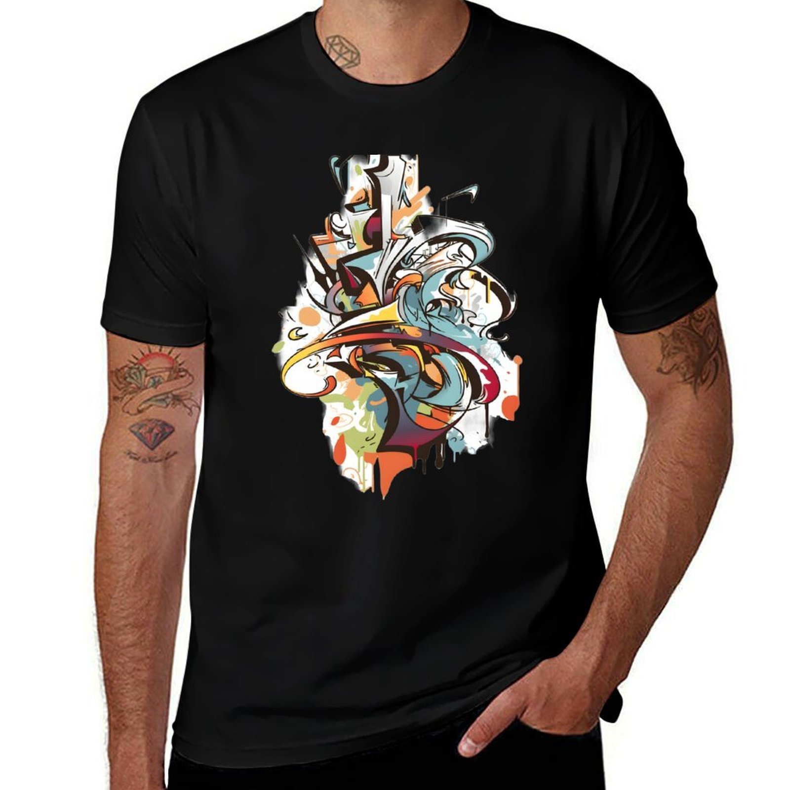 Street Fashion Graffiti - Abstract graffiti street art T-Shirt new