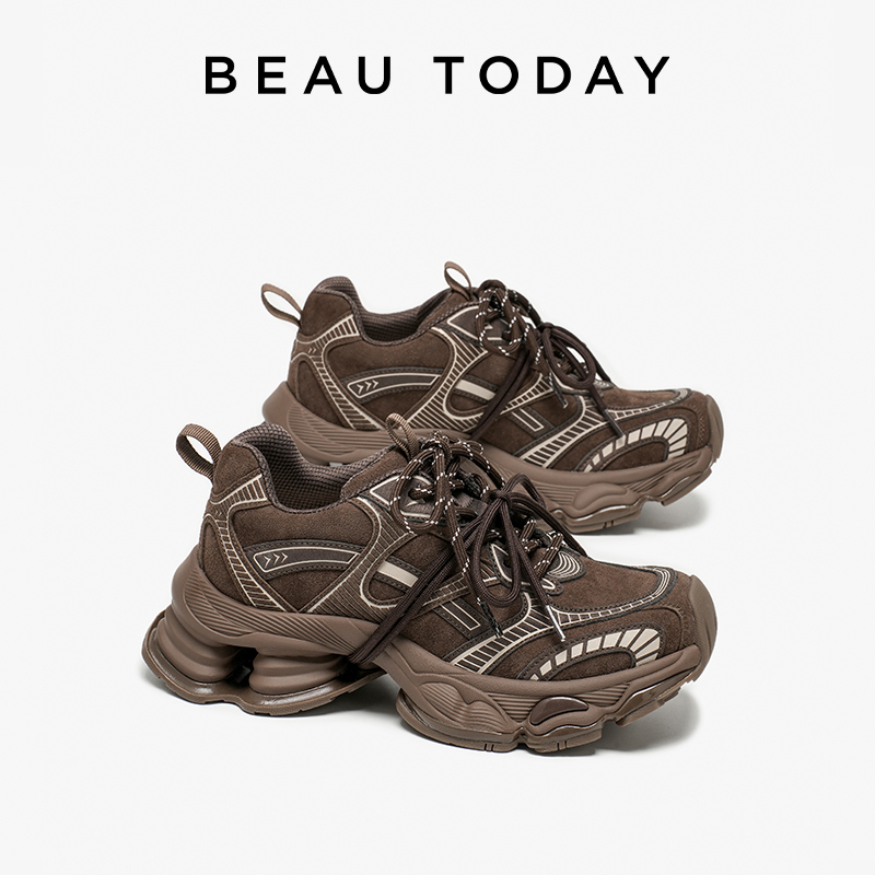 Chunky Sneaker Platform - BEAUTODAY Chunky Sneakers Women Microfiber Leather