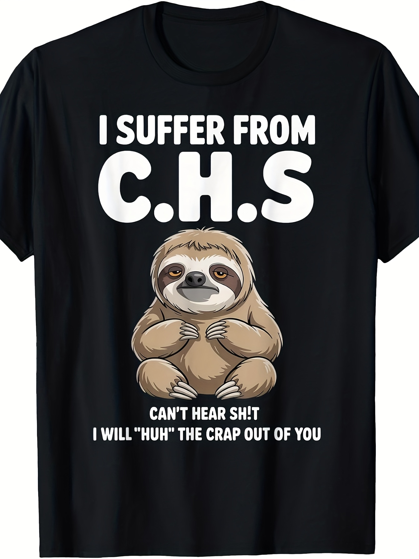 Street Fashion Quotes - Men's Fun Lazy Bear Quote T-Shirt-