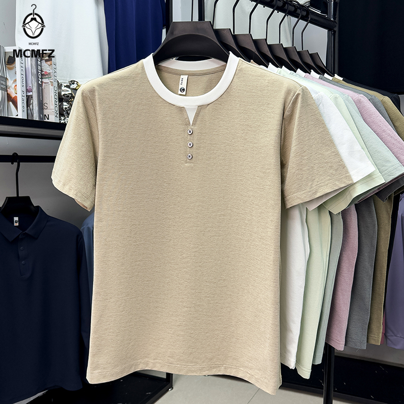 Street For Fashion - Men Casual Short Sleeve Henley T