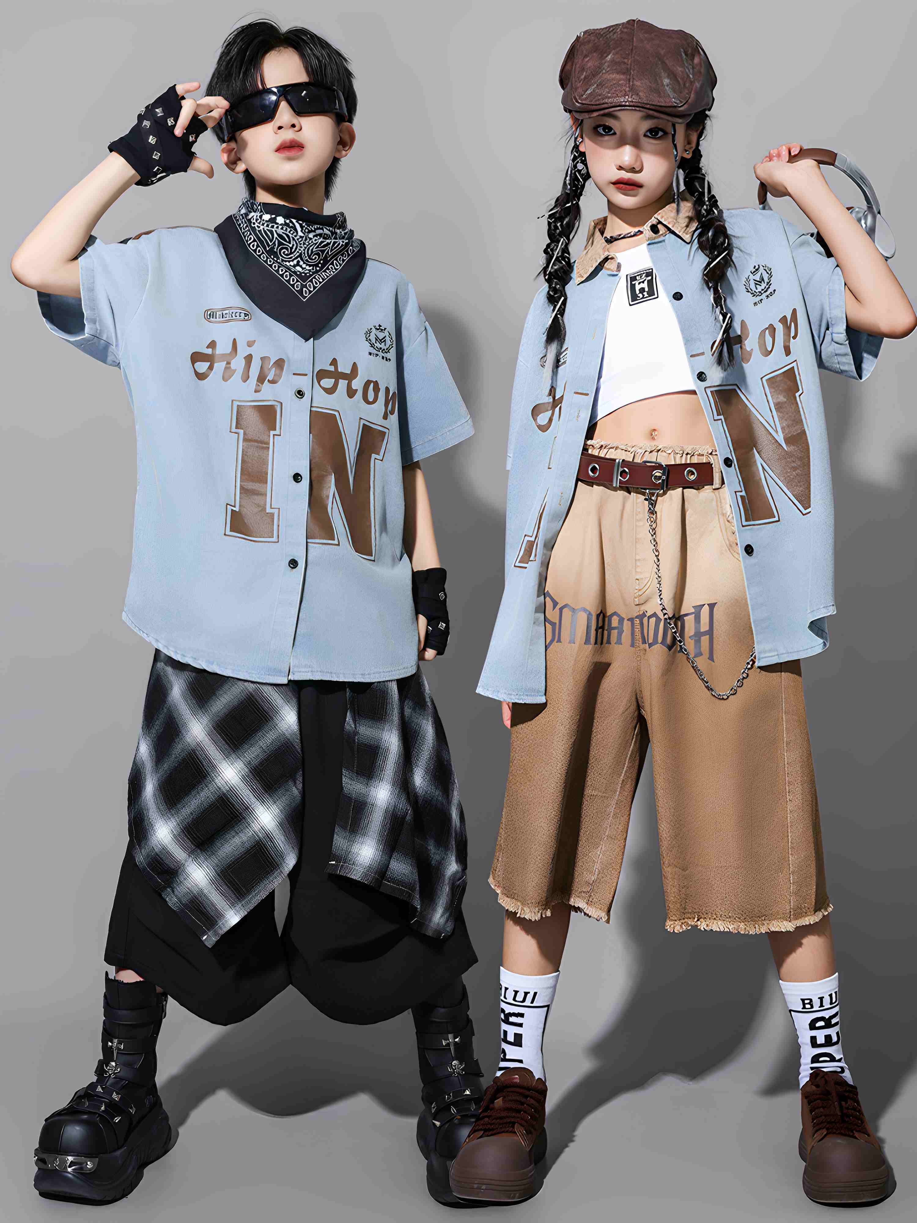 Street Fashion Kpop - Girls Hip Hop Dance Costume Boys