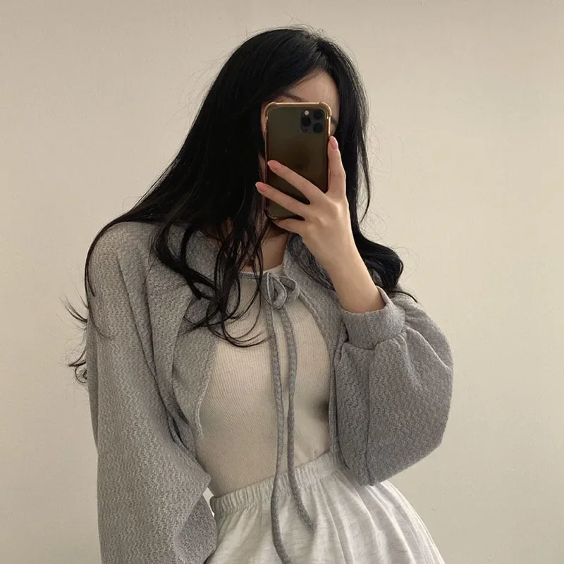 Summer Women Knitted Cardigan  - مراجعة Korean Street Fashion Female وسعره