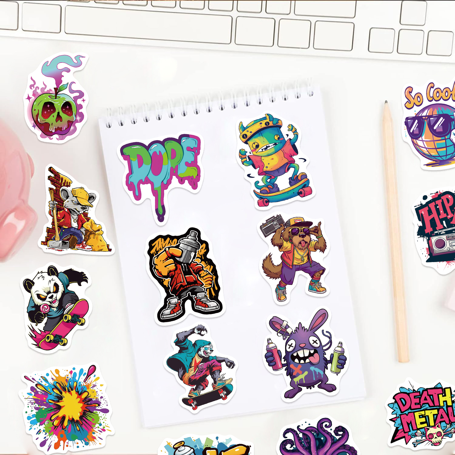 50pcs Fashion Personalized Str - مراجعة Street Fashion Graffiti وسعره