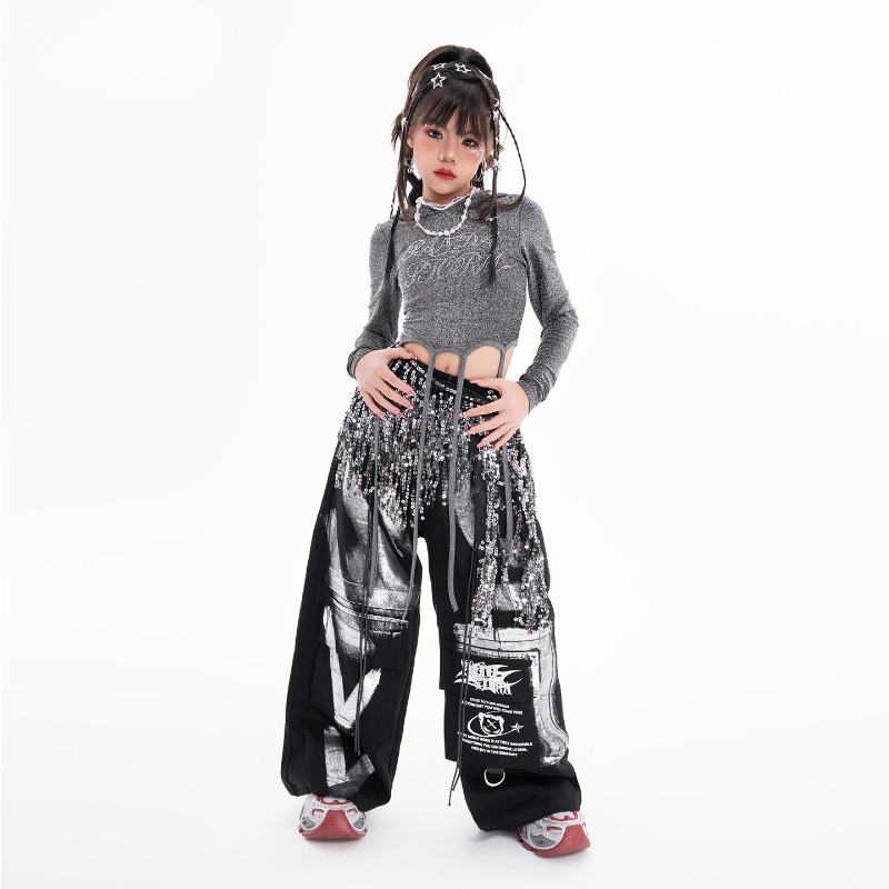 Girls Hip Hop Dance Clothing S - مراجعة Street Fashion Kpop وسعره