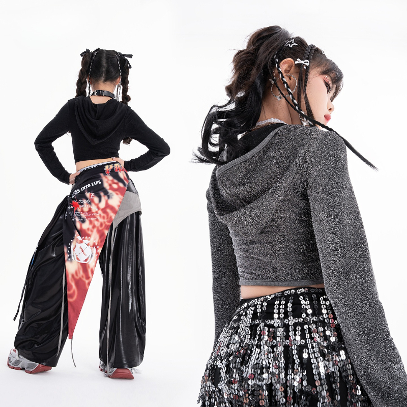 Girls Hip Hop Dance Clothing S - مراجعة Street Fashion Kpop وسعره