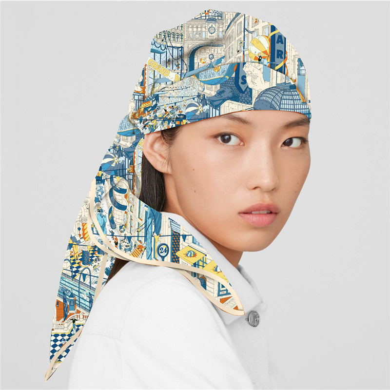 Silk Scarf Women City Street P - مراجعة Street Fashion Hijab وسعره