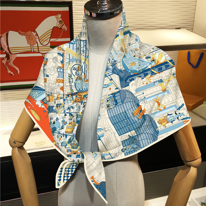 Silk Scarf Women City Street P - مراجعة Street Fashion Hijab وسعره