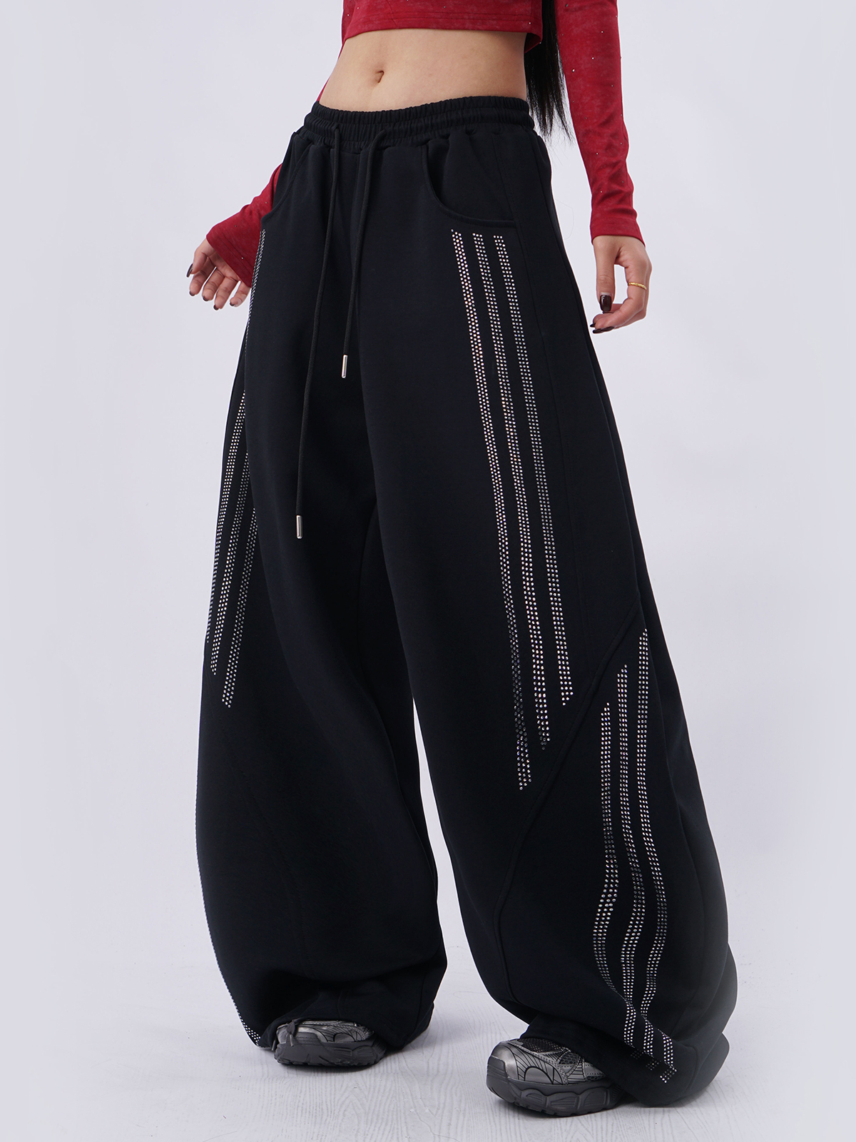 Black Loose Jazz Style Women's - مراجعة Street Fashion Kpop وسعره