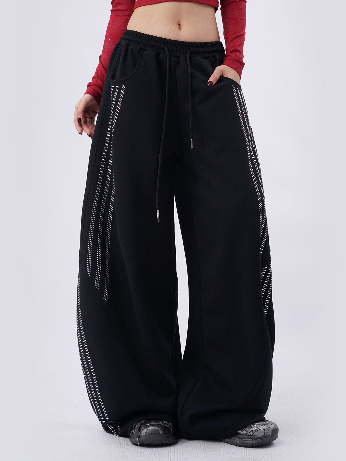 Black Loose Jazz Style Women's - مراجعة Street Fashion Kpop وسعره
