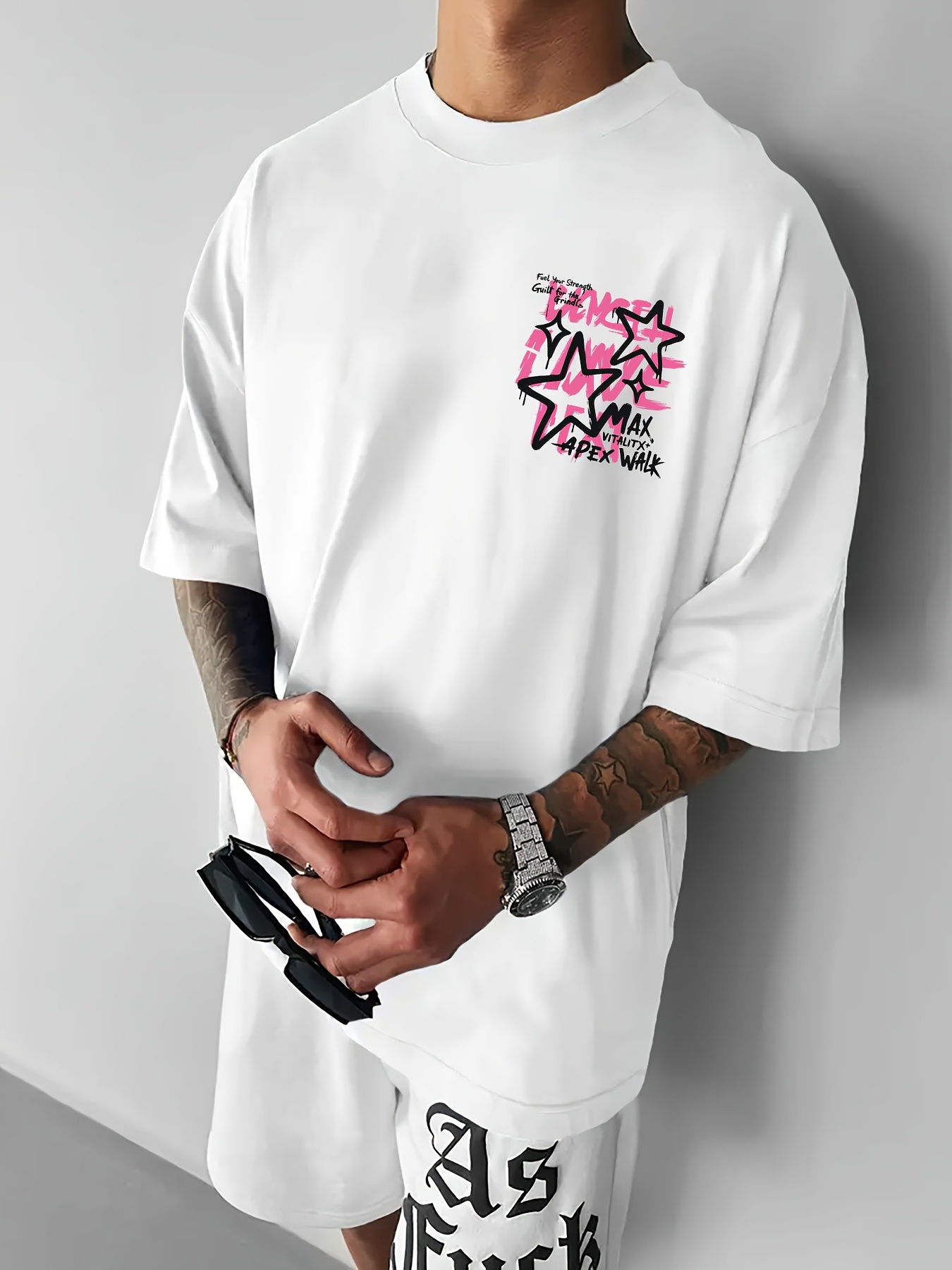 Men's T-shirt, 100% cotton, st - مراجعة Street Fashion Graffiti وسعره