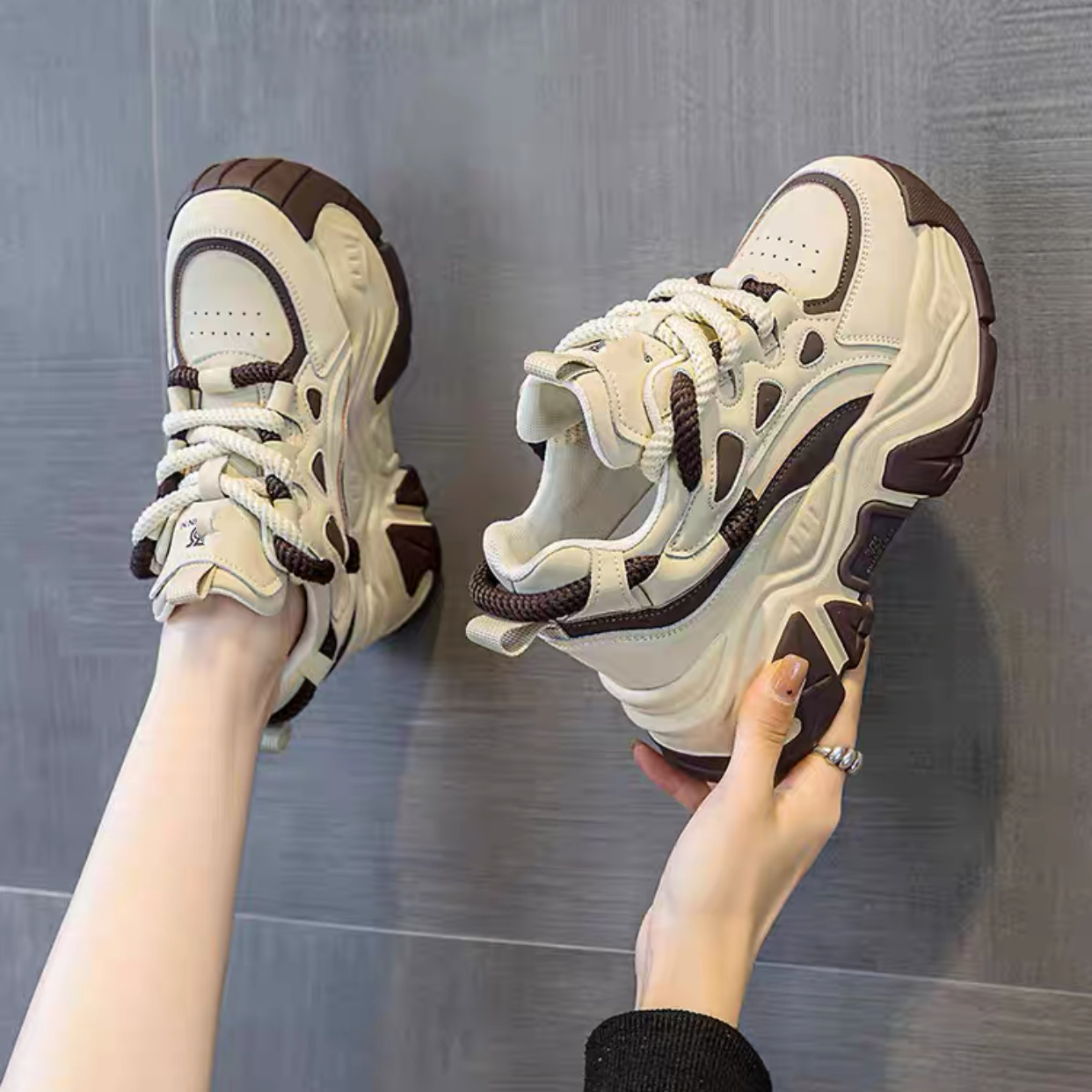 Platform Chunky Dad Shoes for  - مراجعة Chunky Sneaker Platform وسعره