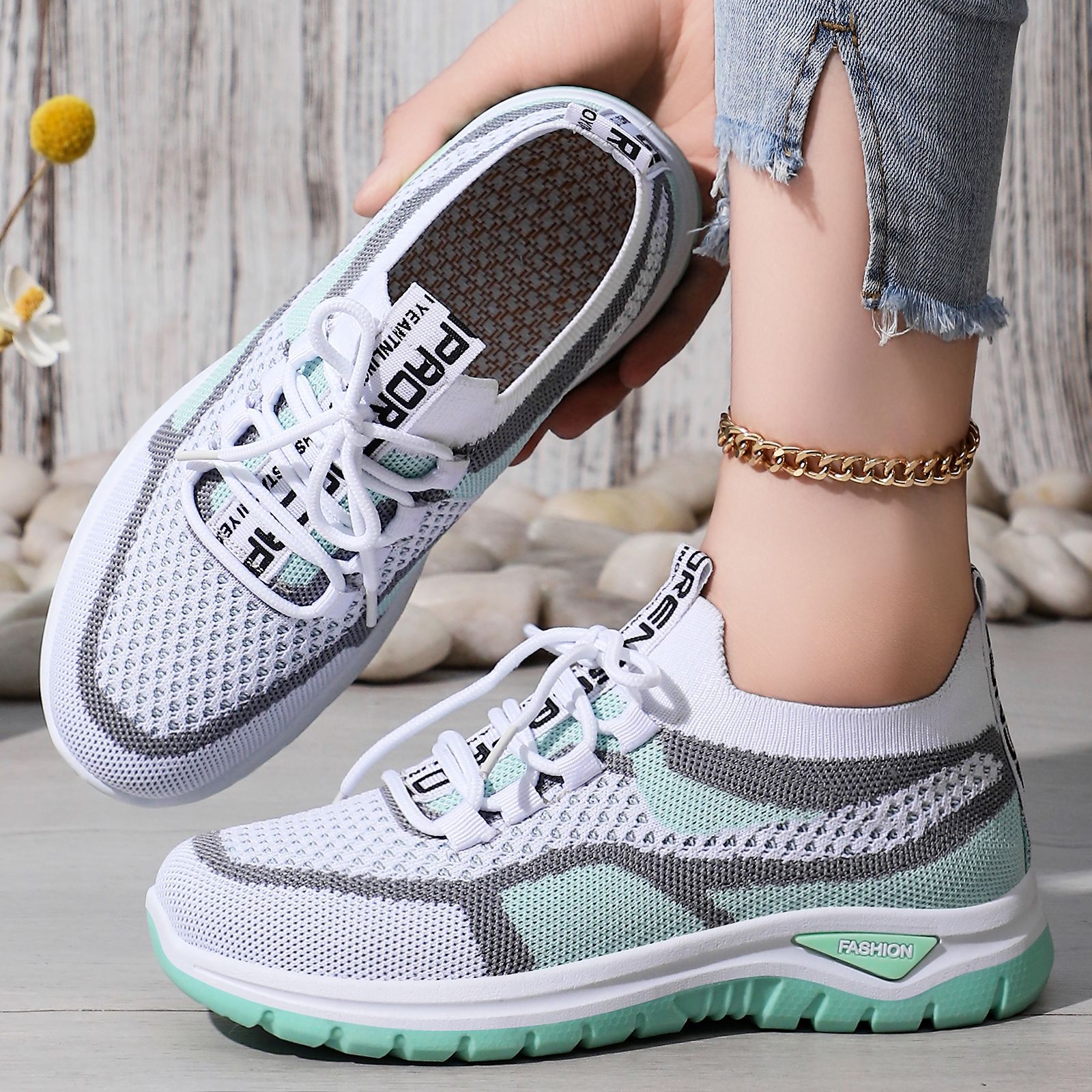 Women's Casual Shoes Air Mesh  - مراجعة Chunky Sneaker Platform وسعره