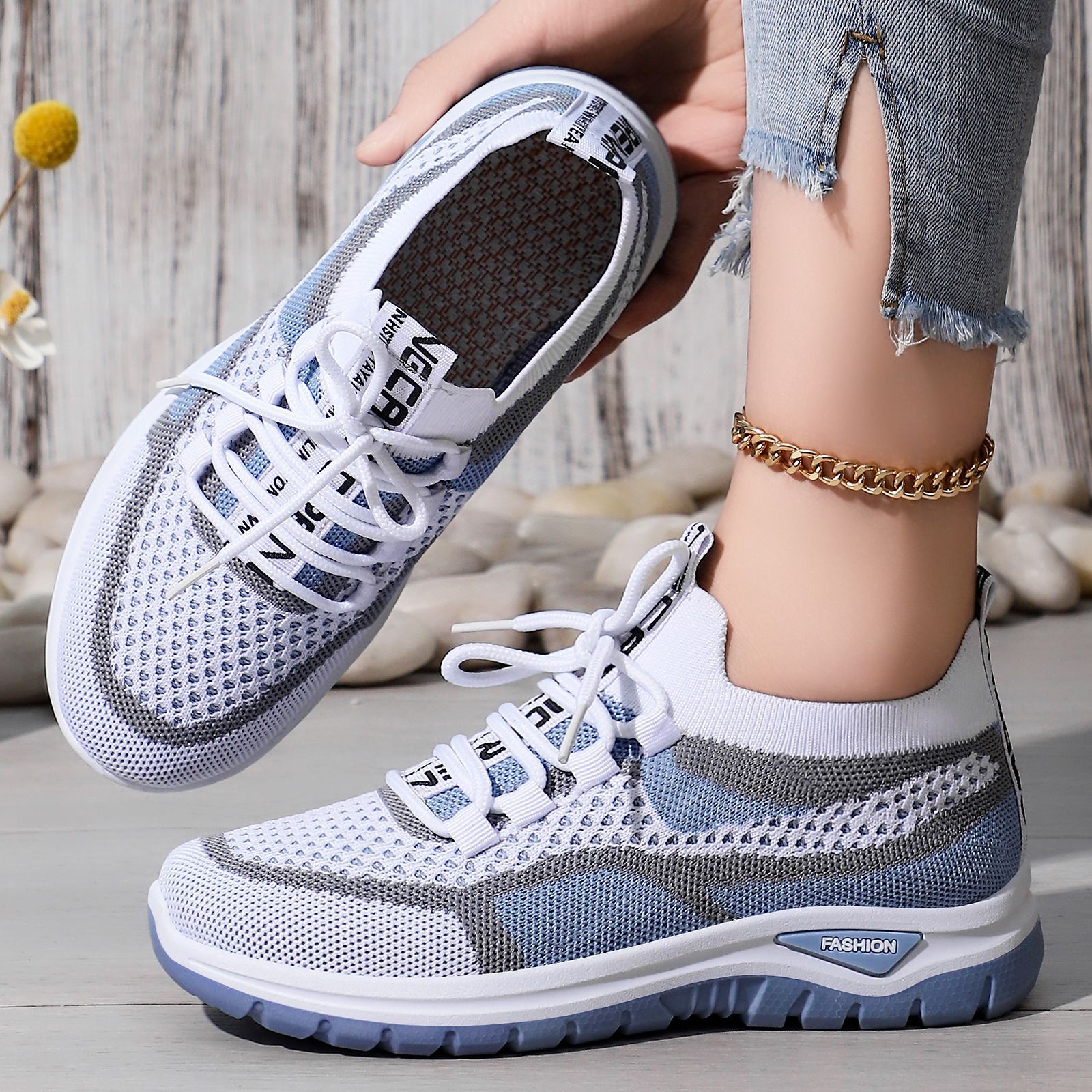 Women's Casual Shoes Air Mesh  - مراجعة Chunky Sneaker Platform وسعره