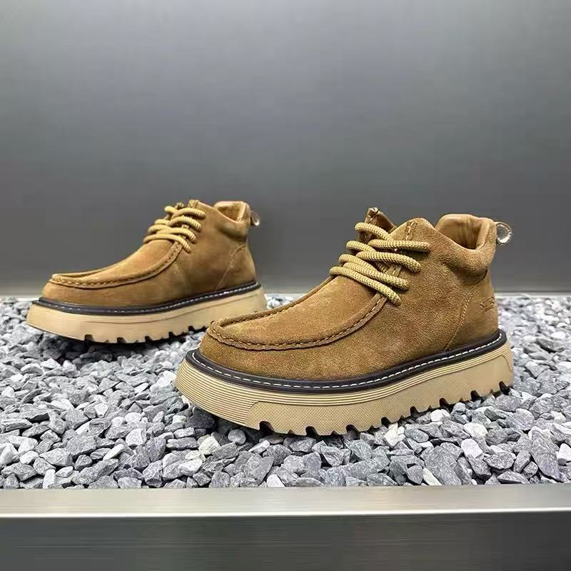 Autum Winter Men Platform Boot - مراجعة Street Fashion Walking وسعره