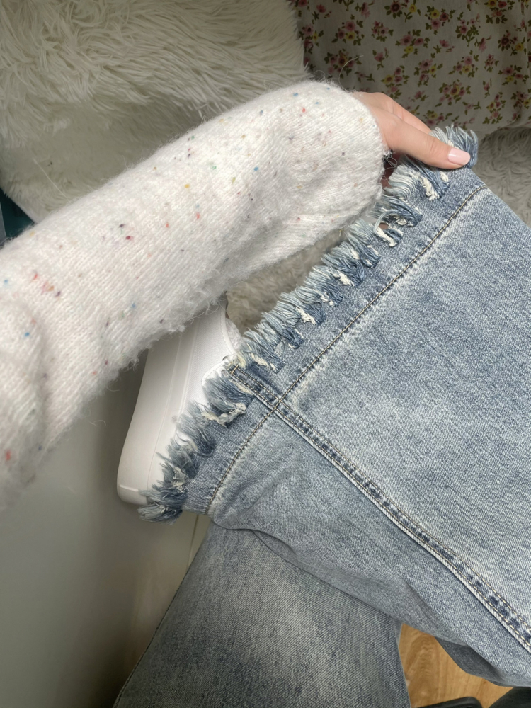 Tassel Women Jeans Denim Trous - مراجعة Street Fashion Kpop وسعره