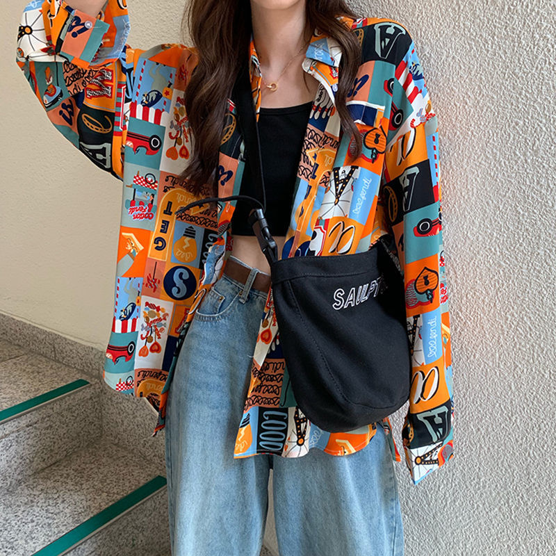 Shirts Women Spring Printed Th - مراجعة Korean Street Fashion Female وسعره