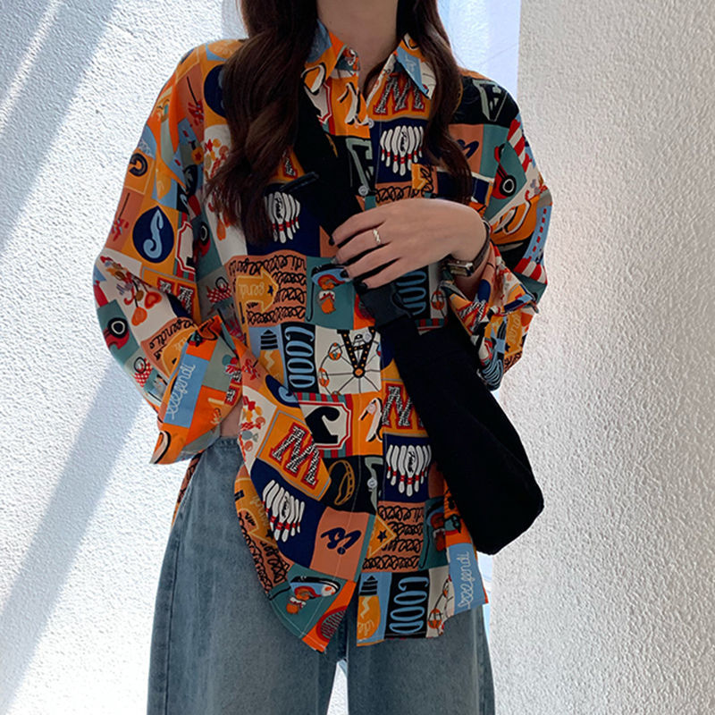 Shirts Women Spring Printed Th - مراجعة Korean Street Fashion Female وسعره