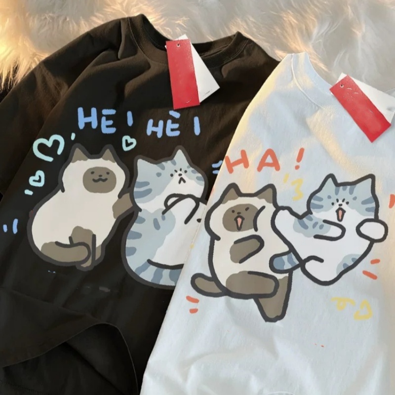 ZAZOMDE 2025 Funny Cat Print H - مراجعة Street Fashion Japan 2025 وسعره