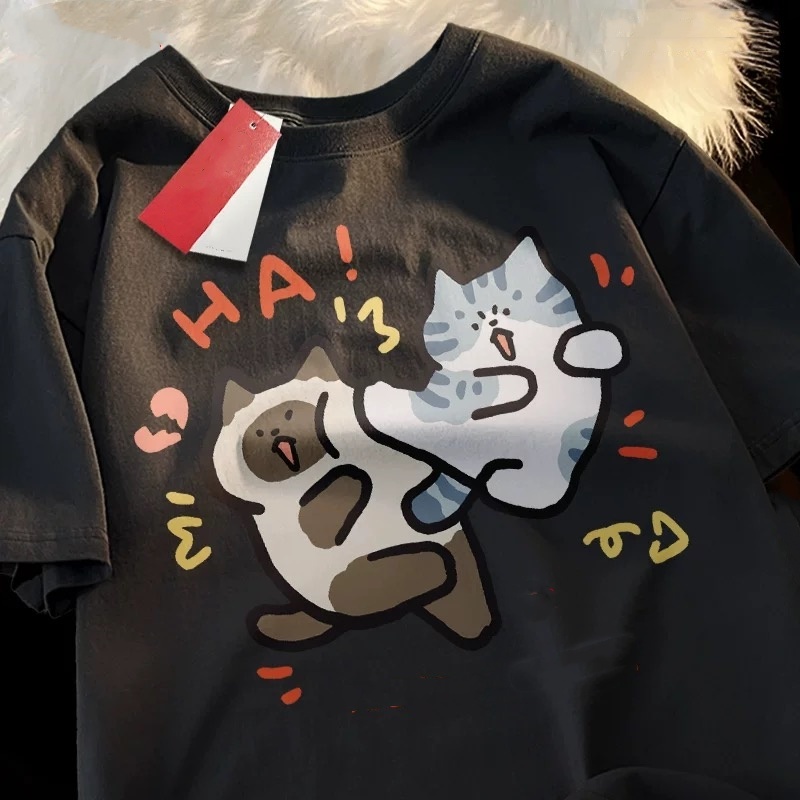 ZAZOMDE 2025 Funny Cat Print H - مراجعة Street Fashion Japan 2025 وسعره