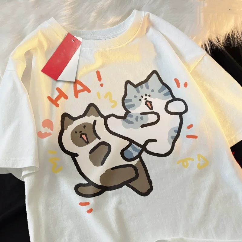 ZAZOMDE 2025 Funny Cat Print H - مراجعة Street Fashion Japan 2025 وسعره