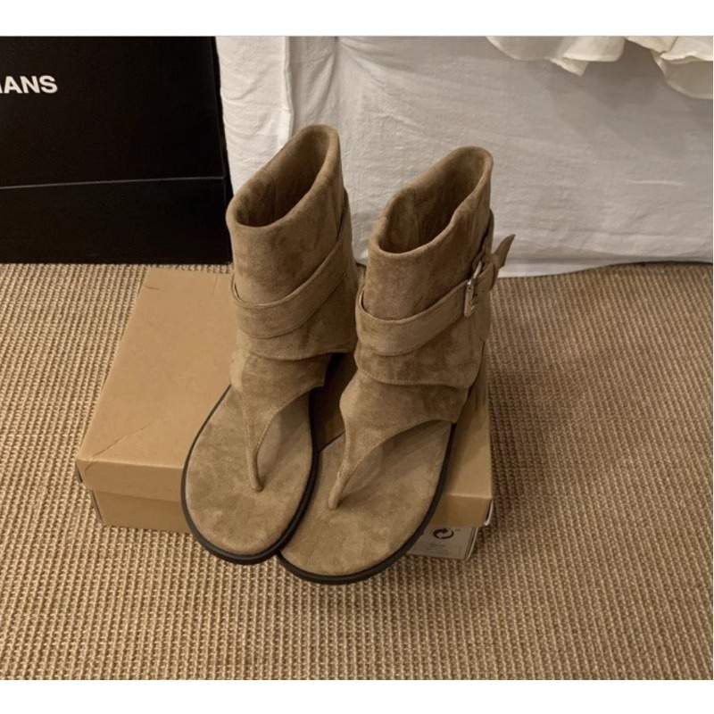 2025Spring Clip Toe Flats Sand - مراجعة Street Fashion Dress وسعره