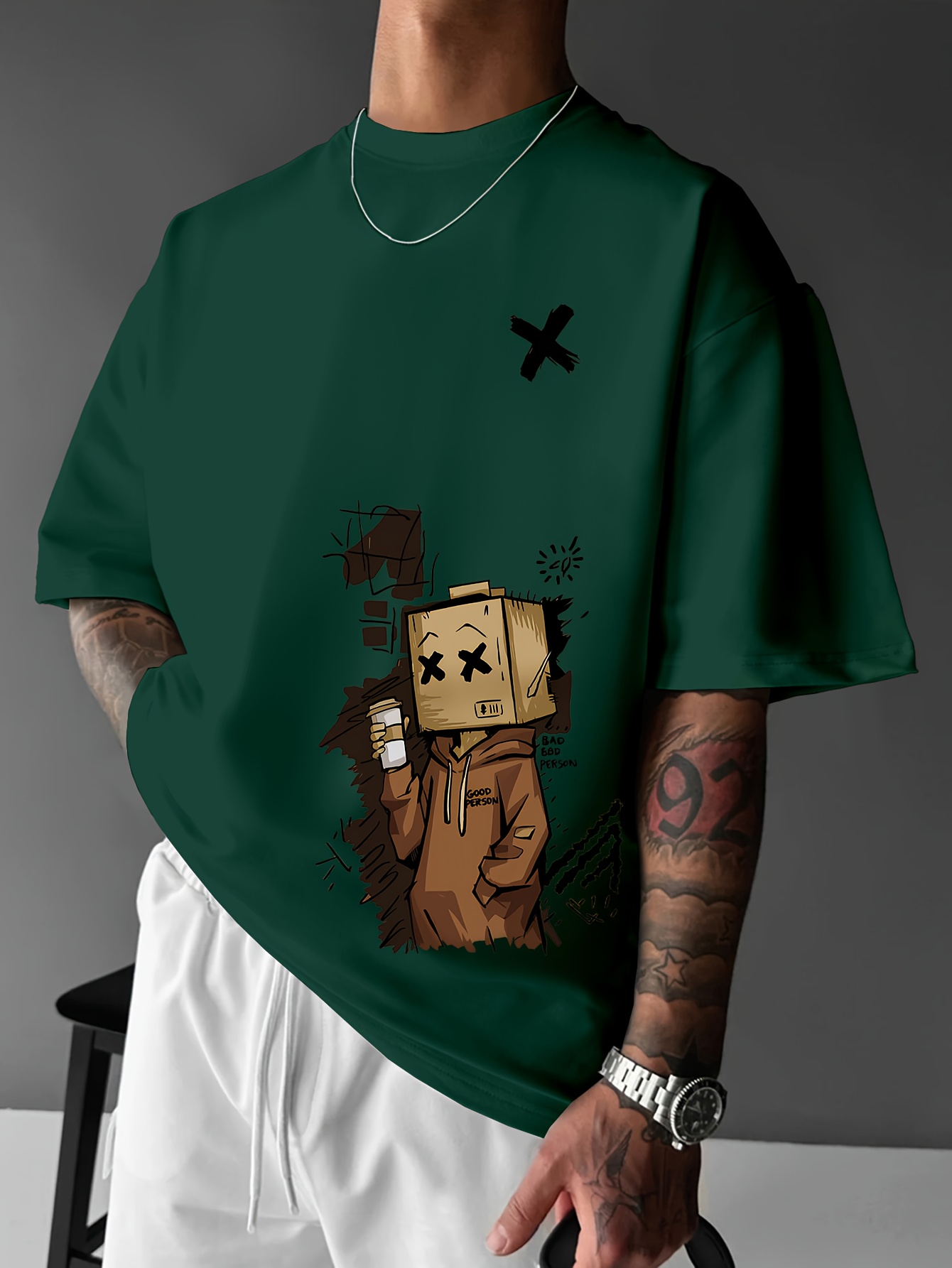 European and American Summer M - مراجعة Street Fashion Graffiti وسعره