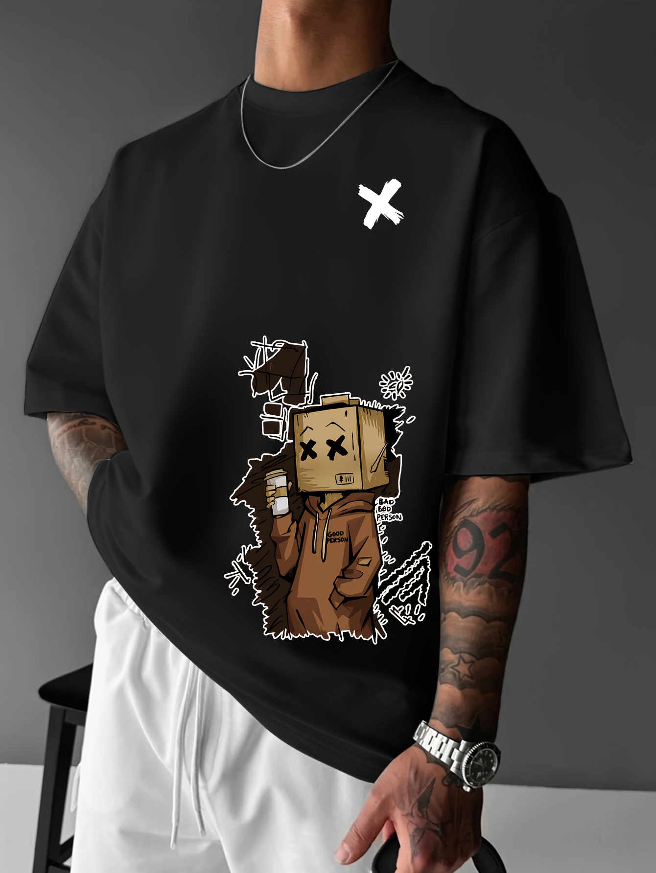 European and American Summer M - مراجعة Street Fashion Graffiti وسعره