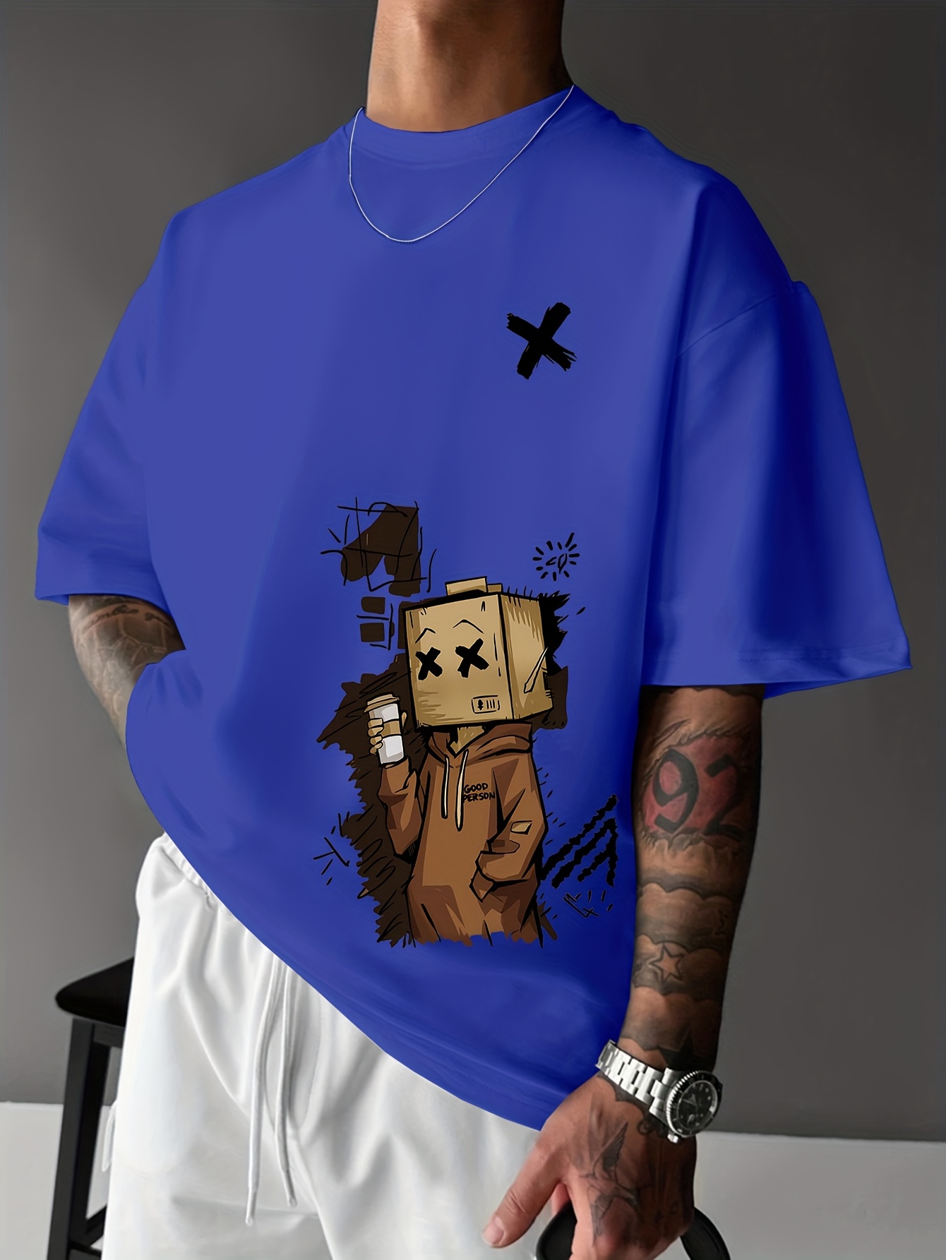 European and American Summer M - مراجعة Street Fashion Graffiti وسعره