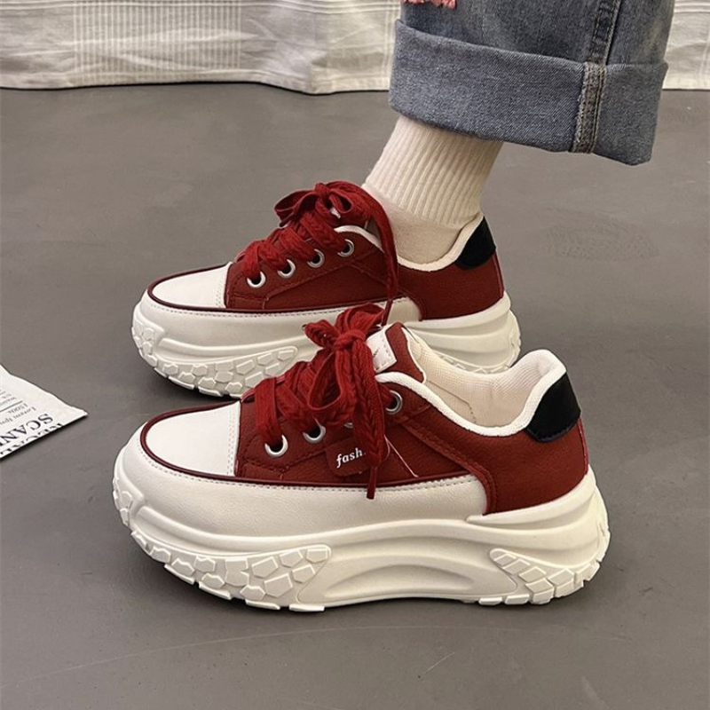 Spring Chunky White Sneakers f - مراجعة Chunky Sneaker Platform وسعره