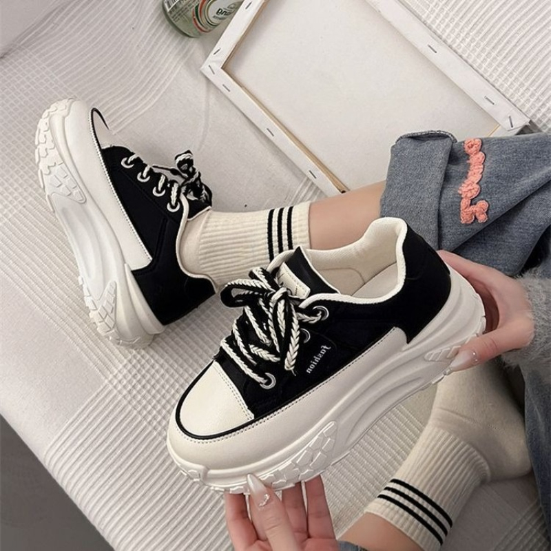Spring Chunky White Sneakers f - مراجعة Chunky Sneaker Platform وسعره