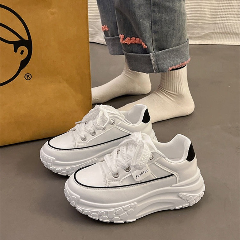 Spring Chunky White Sneakers f - مراجعة Chunky Sneaker Platform وسعره