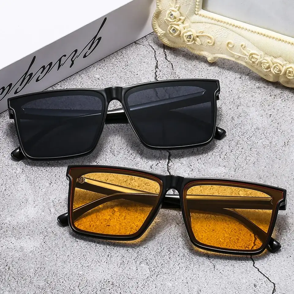 New Square Same Sunglasses Mal - مراجعة Street Fashion Korean وسعره