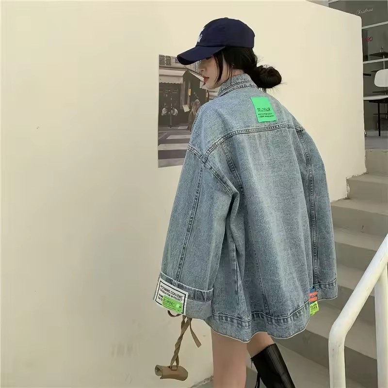 2025 New Fashion Denim Jacket  - مراجعة Korean Street Fashion Female وسعره