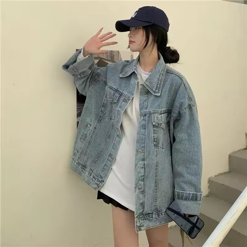 2025 New Fashion Denim Jacket  - مراجعة Korean Street Fashion Female وسعره