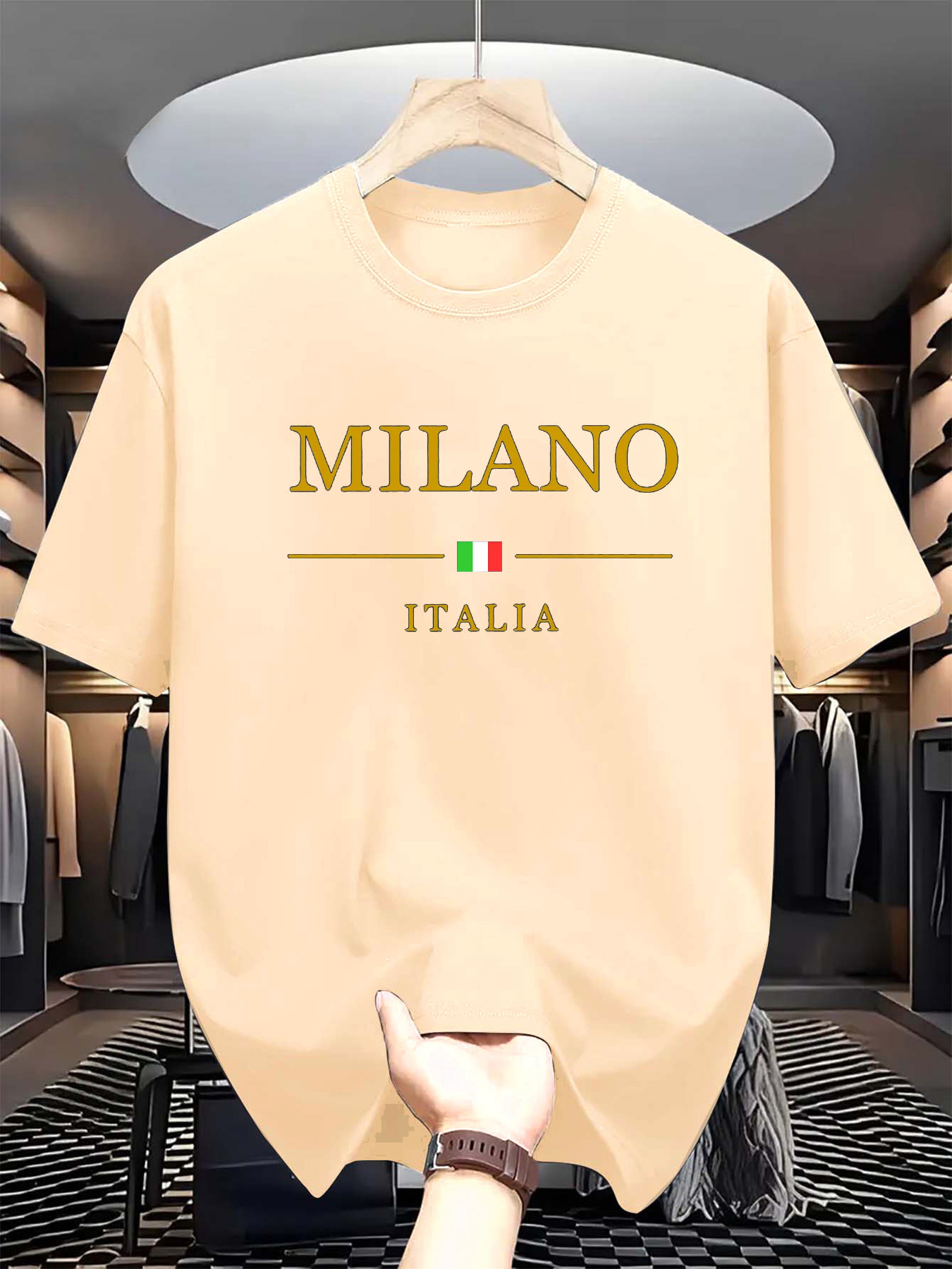Men's summer 3d printed T-shir - مراجعة Street Fashion In Milan وسعره