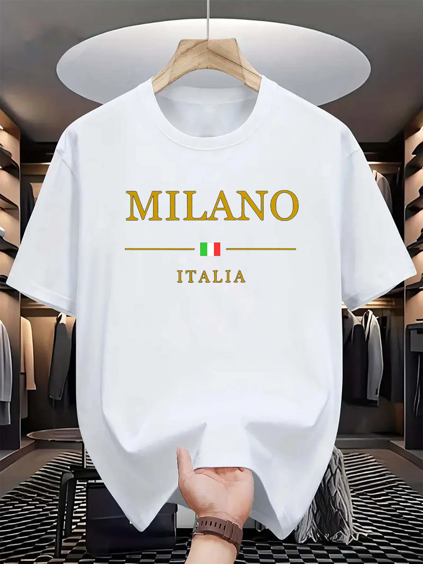 Men's summer 3d printed T-shir - مراجعة Street Fashion In Milan وسعره