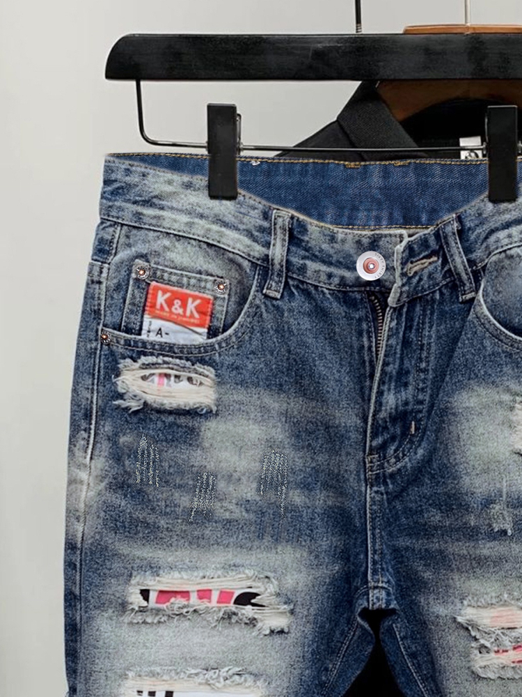 2026 Summer Ripped Straight Me - مراجعة Street Fashion Korean وسعره