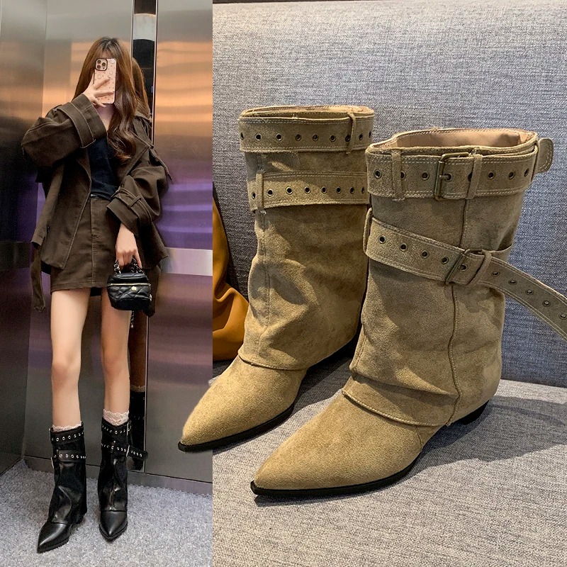 2025 Pointed Toe Women's Winte - مراجعة Street Fashion Dress وسعره