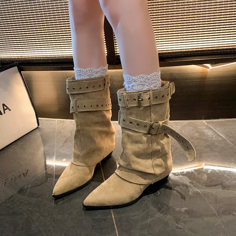 2025 Pointed Toe Women's Winte - مراجعة Street Fashion Dress وسعره