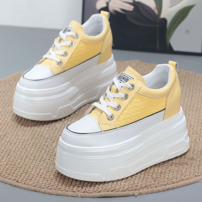 2026 New 10CM Genuine Leather  - مراجعة Chunky Sneaker Platform وسعره