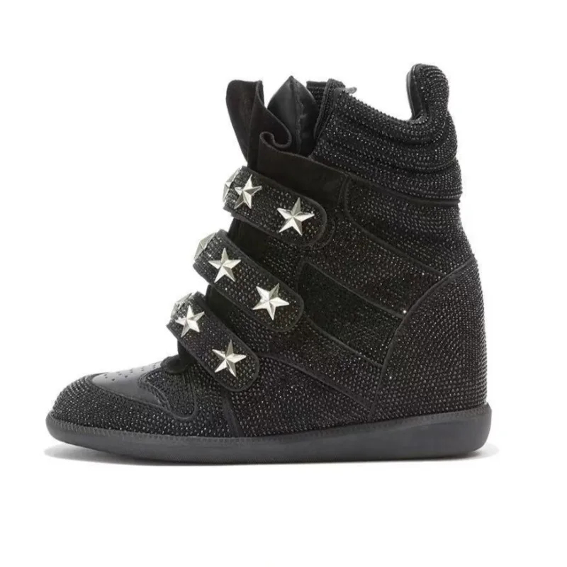 Women’s Rhinestone Ankle Boots - مراجعة Street Fashion Walking وسعره