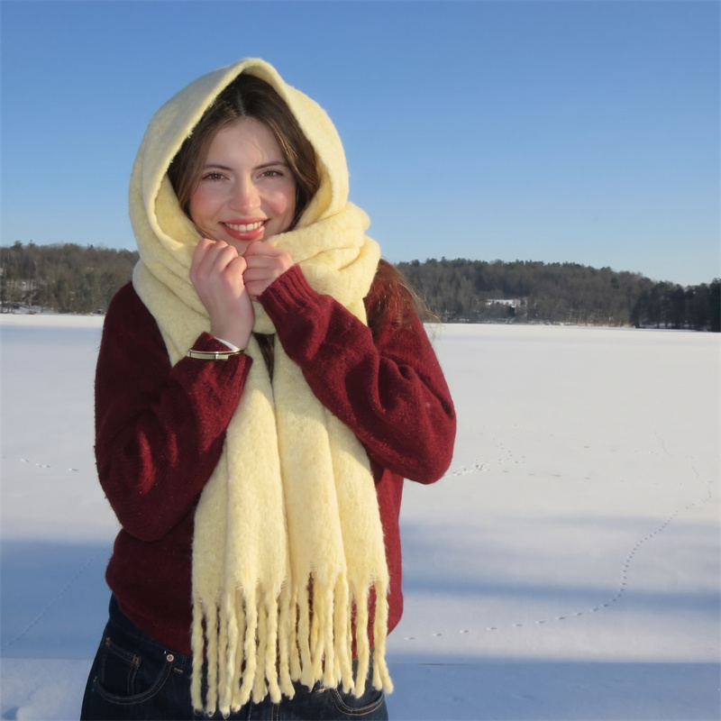 Vintage Plain Mohair Tassel Sc - مراجعة Street Fashion Hijab وسعره