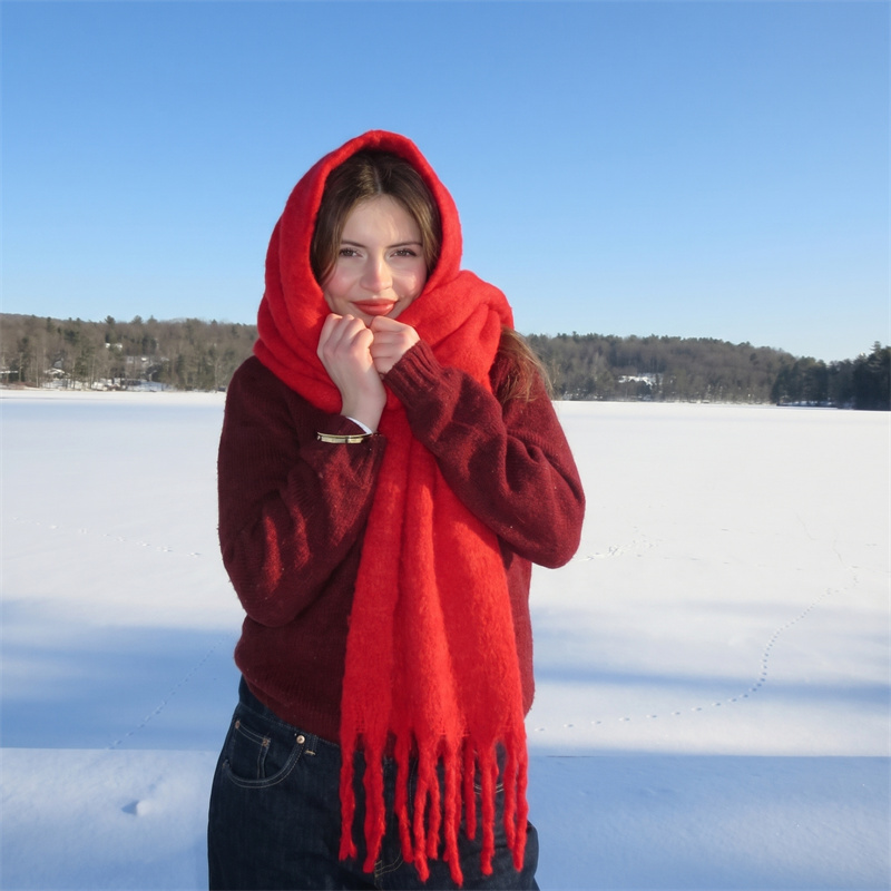 Vintage Plain Mohair Tassel Sc - مراجعة Street Fashion Hijab وسعره