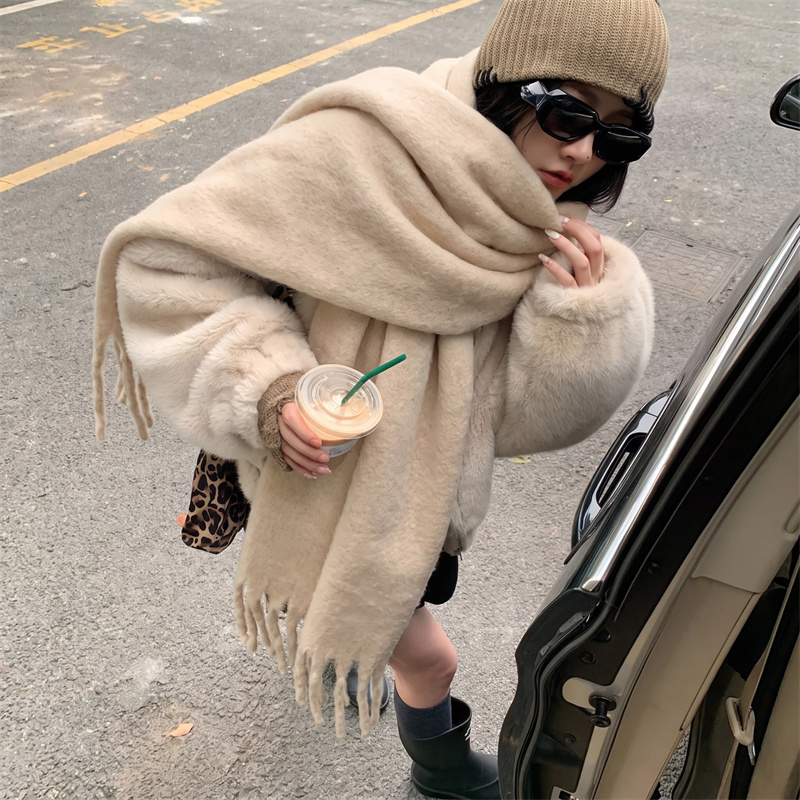 36 Colors Solid Mohair Fringe  - مراجعة Street Fashion Hijab وسعره