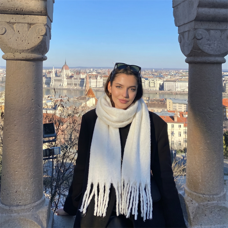 36 Colors Solid Mohair Fringe  - مراجعة Street Fashion Hijab وسعره