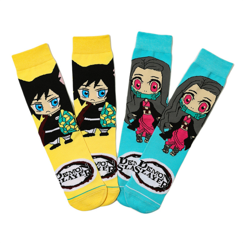 6Pairs for Demon Slayer Mid le - مراجعة Street Fashion Anime وسعره