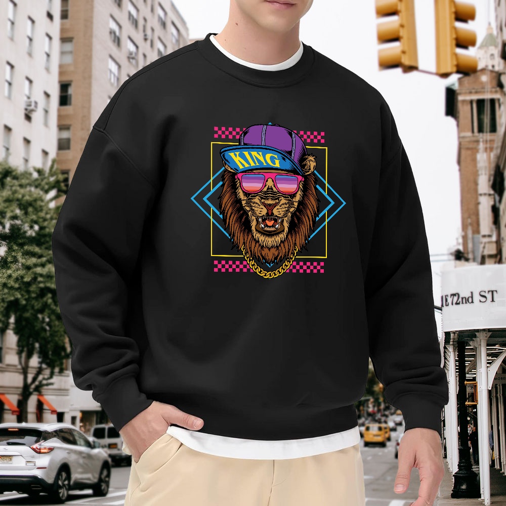 Men's Black Crew Neck Pullover - مراجعة Street Fashion Elements وسعره